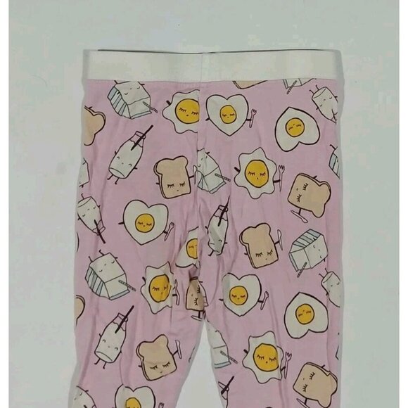 Little Sleepies Pajamas PJs Size 12-18 Months Pink Eggs Milk Breakfast Bamboo - Picture 7 of 7